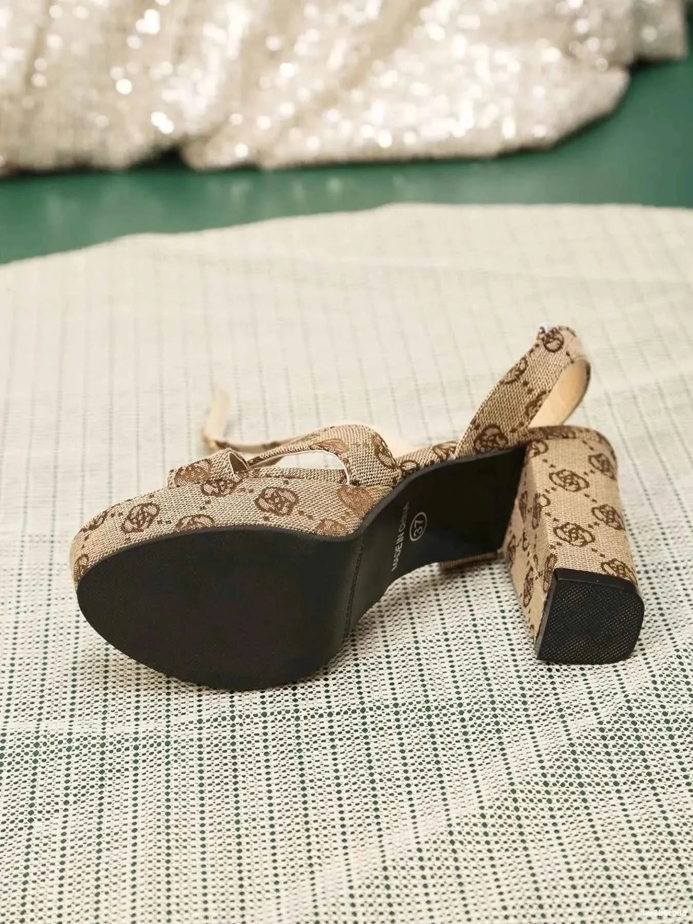 Elegant Platform Block : Heel Sandals