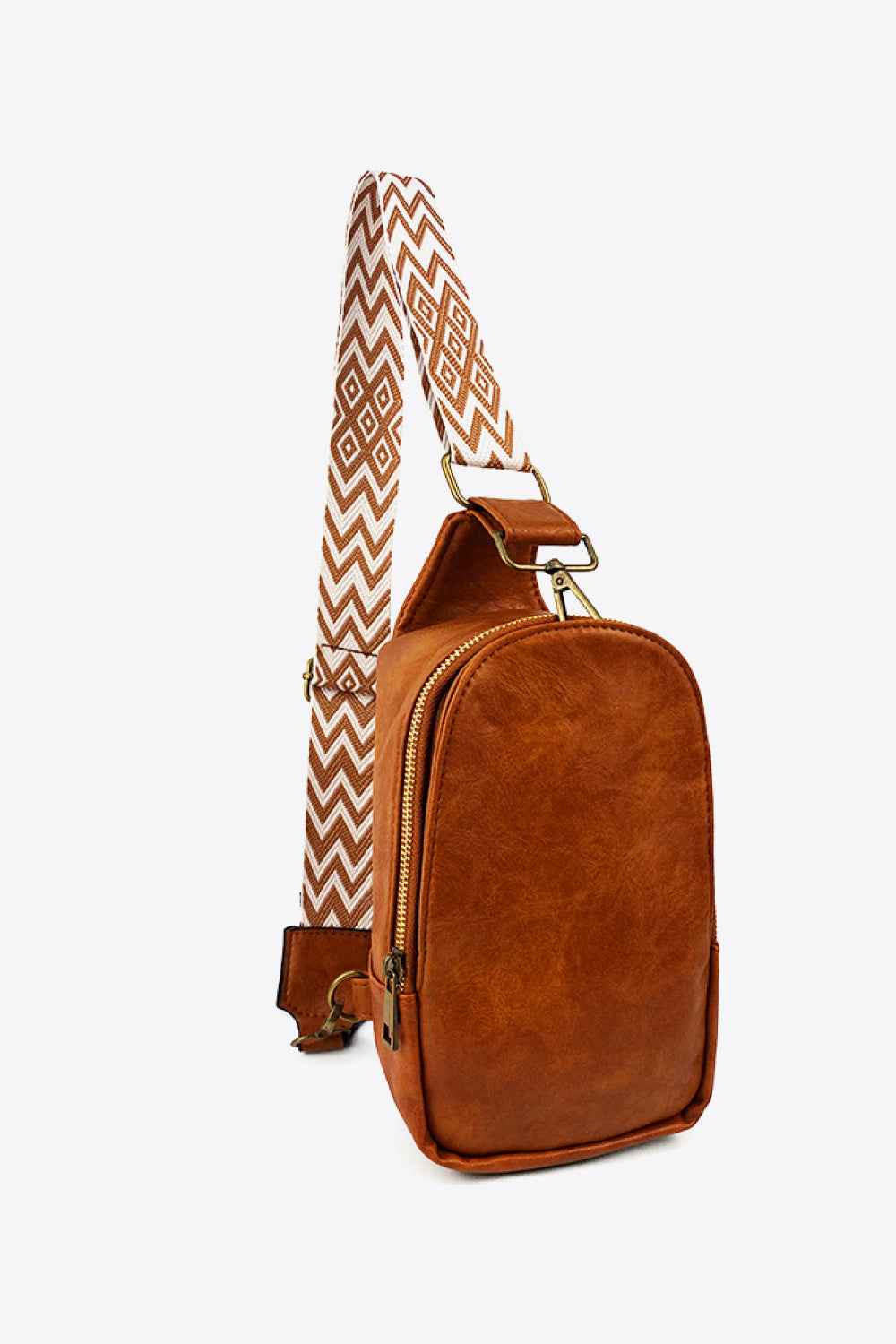 Random Pattern Adjustable Strap : Leather Sling Bag