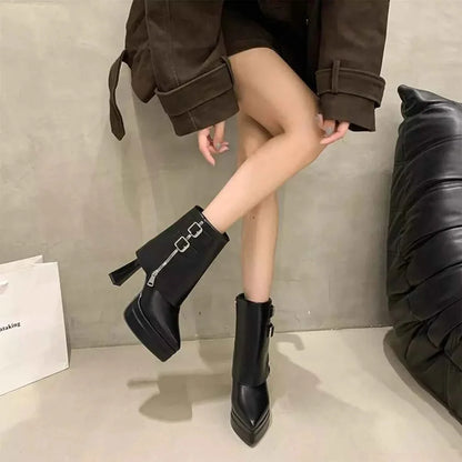 Elegant Point Toe : High Heels Boots