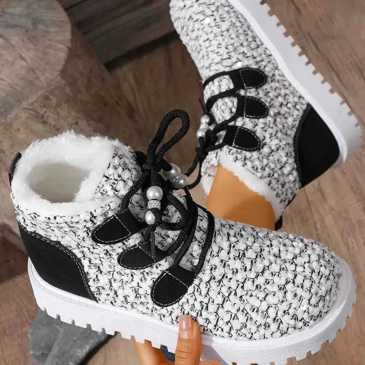 Sparkling Lace Up : Ankle Boots