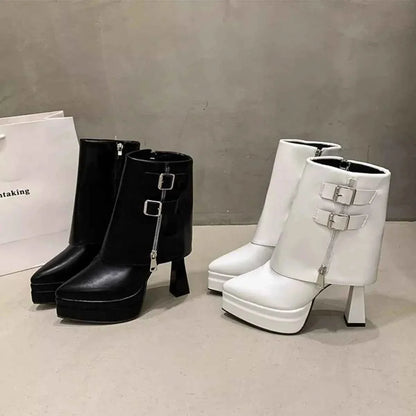 Elegant Point Toe : High Heels Boots