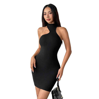 Egyptian & European : Semi-High  Neck Dress