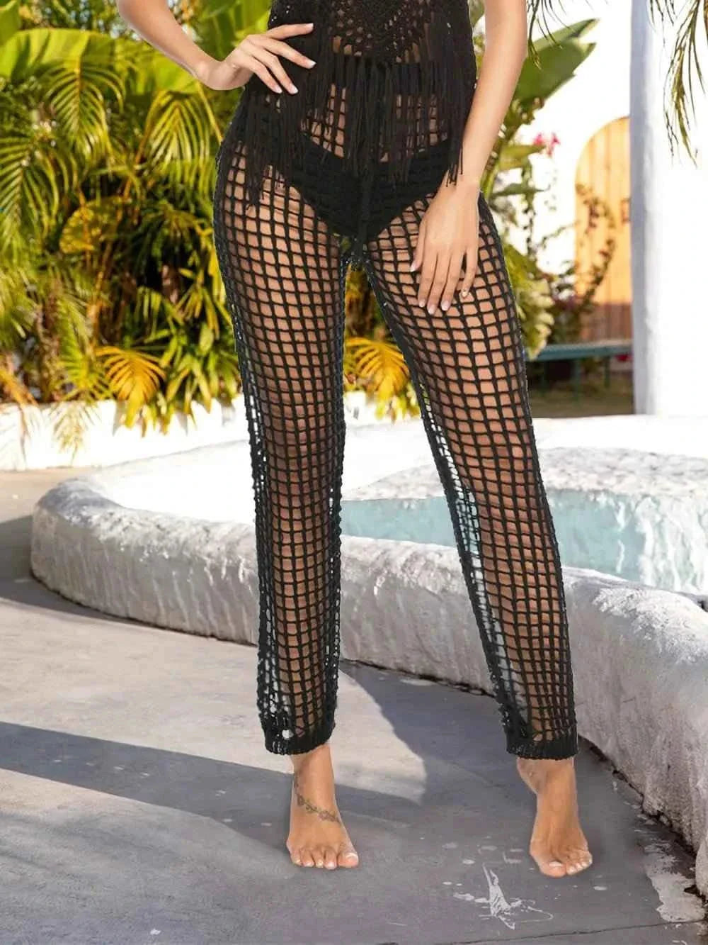 Stylish Cutout High Waist : Swim Pants