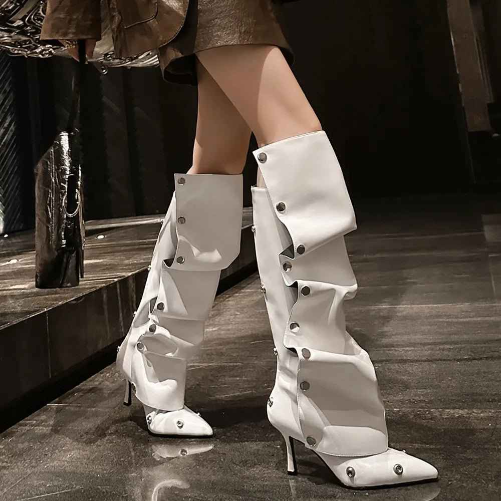 Fashionable Pointed Toe : Knee High Boots