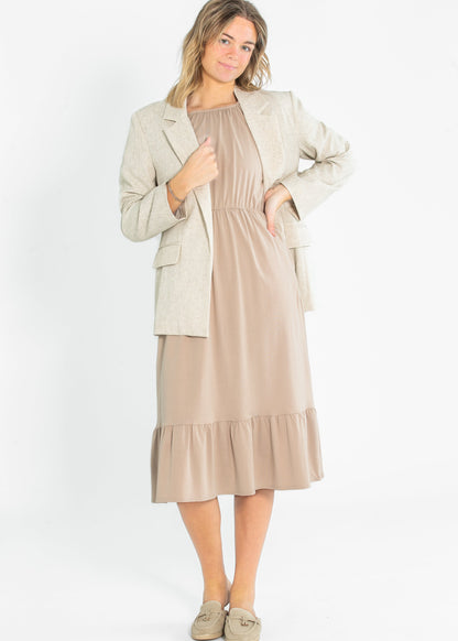 Amy Puff Sleeve Midi Dress