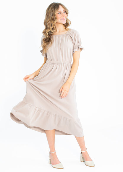 Amy Puff Sleeve Midi Dress