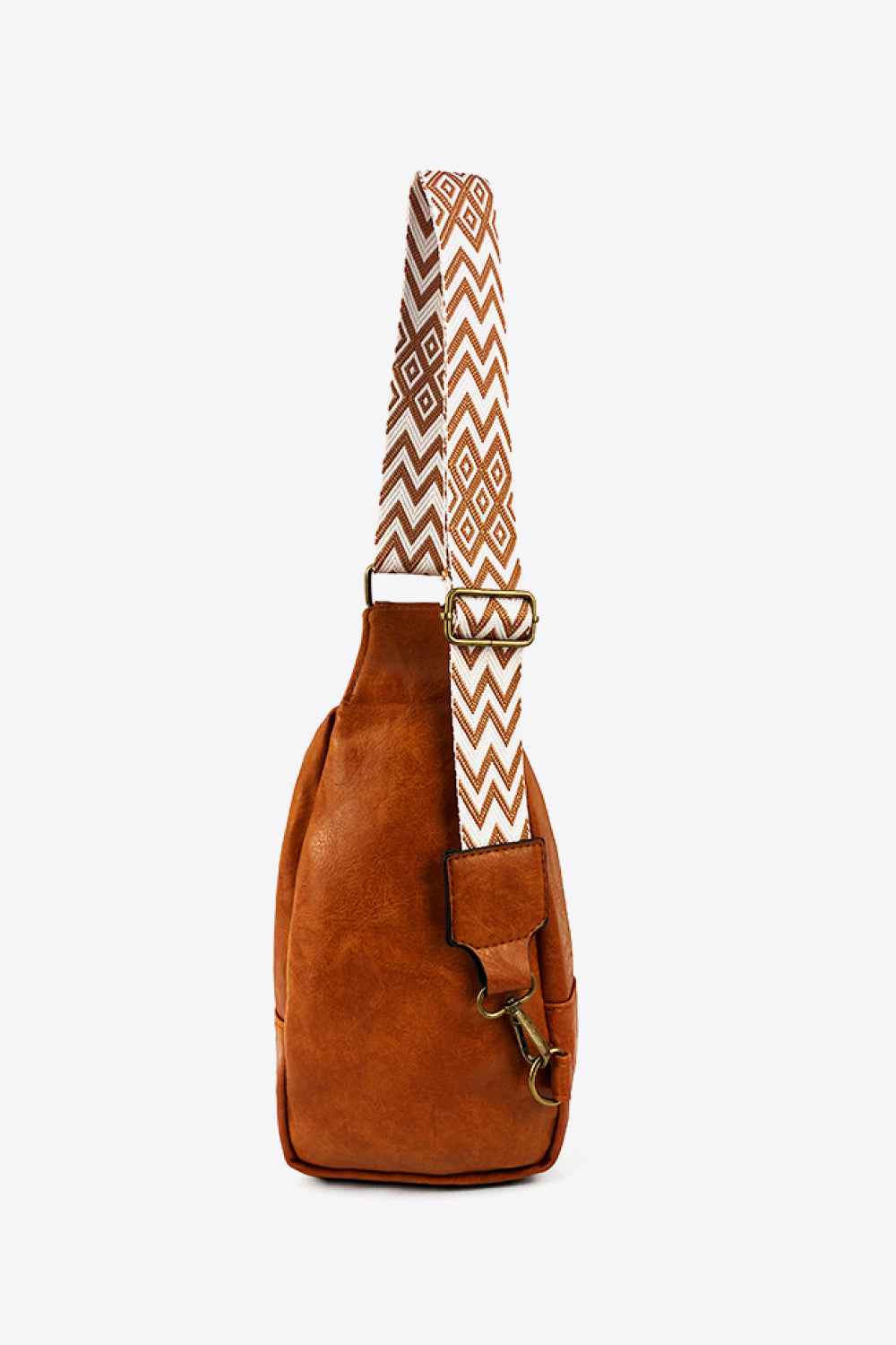 Random Pattern Adjustable Strap : Leather Sling Bag