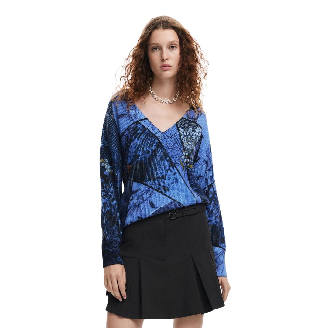 Desigual Women's Woman Flat Knit Thick Gauge Pullover