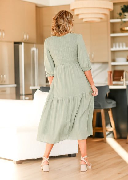 Flora Smocked Midi Dress