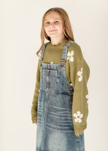 Girl's Blakely Denim Overall Dress - FINAL SALE
